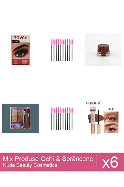 Makeup Set Mix 6 produse Rimel Sprancene: Rimel sprancene Olibolla #03 Auburn...