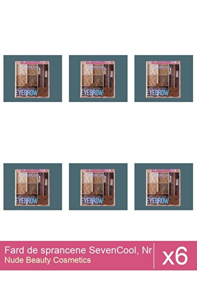 Makeup Set 6x Fard de sprancene SevenCool, Nr 2
