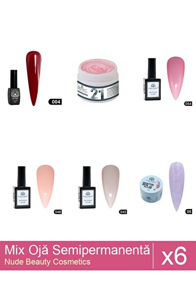 Makeup Set Mix 6 produse Nail Oja: Oja semipermanenta Black Elite, Global Fas...