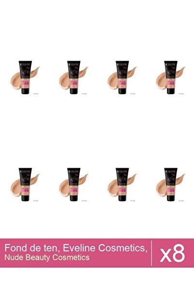 Makeup Set 8x Fond de ten, Eveline Cosmetics, Selfie Time 2 in 1, 03 Vanilla,...