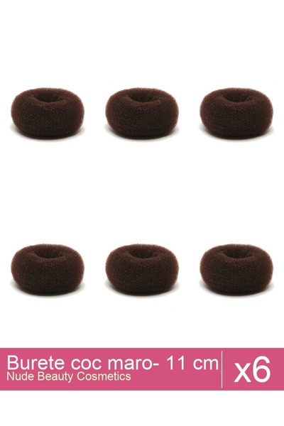 Makeup Set 6x Burete coc maro- 11 cm diametru