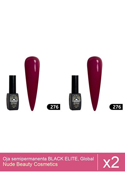 Makeup Set 2x Oja semipermanenta BLACK ELITE, Global Fashion 8 ml,276