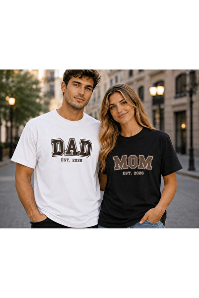 VODEXA تي شيرت رجالي ونسائي كبير الحجم مطبوع عليه DAD، مصنوع من القطن بنسبة 1...
