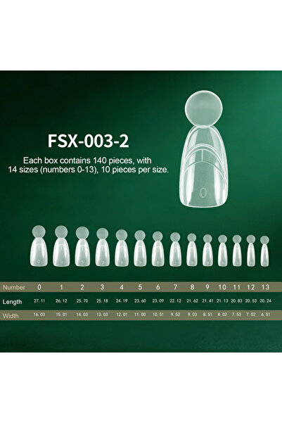 choice2 FSX-003-2 Nailpop 140/280 قطعة أشكال أظافر مزدوجة للخط الفرنسي الداخل...