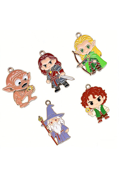 Choice 5pcs Accessories 5pcs Anime Movie Figures Lord Enamel Charms Cartoon P...