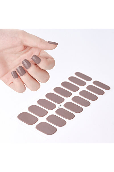 Choice12 NK-LTHP-015 1Pcs Semi-Cured UV Gel Nail Sticker Pure Color Full Cove...