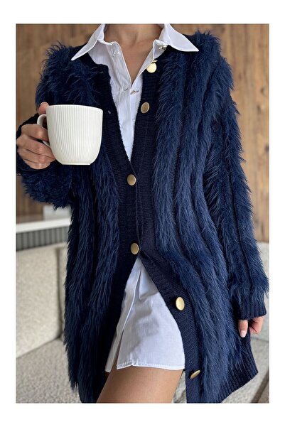 LC Waikiki Nevavm Women's Bearded Knitwear Cardigan with a Difference
