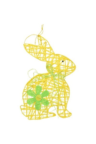 Goliat Decoration, Goliat, raffia rabbit, yellow, 30x20cm