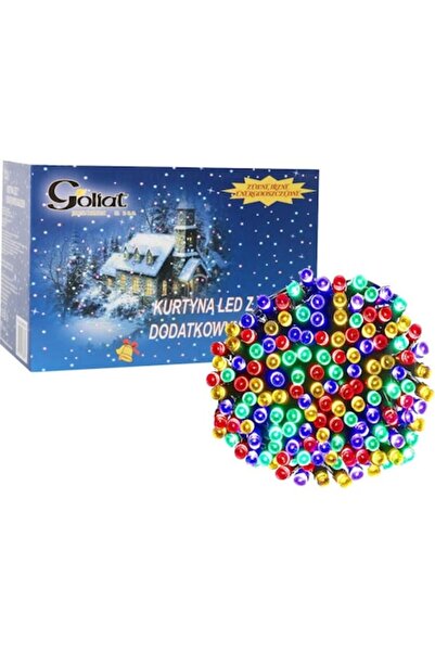 Goliat Perdea luminoasă LED cu 100 de lumini colorate, Goliat, 1m x 1m, exten...