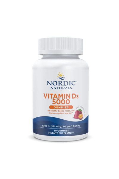 Nordic Naturals Vitamina D3, 5000 UI, Nordic Naturals, 5000 Jeleuri, fructul ...
