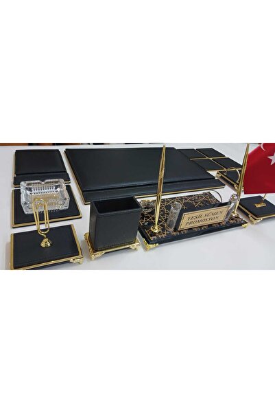 Yeşilsümen HÜNKAR SİYAH VE GOLD KRİSTAL CAM KİŞİYE ÖZEL İSİMLİKLİ SÜMEN VE MA...