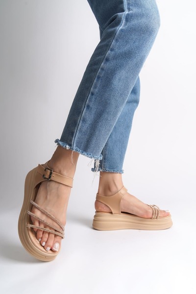 Zapatos EVA Χοντρή Πόρπη Πέτρινη Ορθοπεδική Σόλα Γυναικεία Σανδάλια CTT - Skin