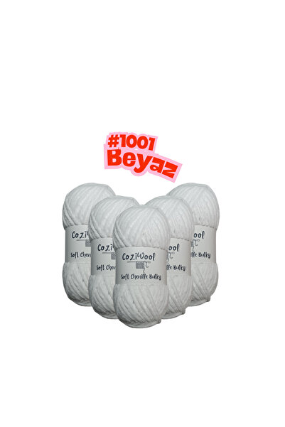 Coziwool Kadife El Örgü İpliği Soft Chenille Bulky 5'li paket, 5X100 Gr. 120 ...