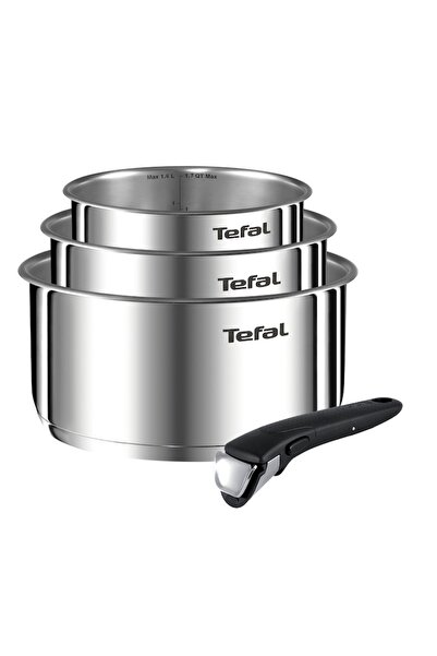 TEFAL 4-piece Emotion stainless steel set, 16/18/20 cm