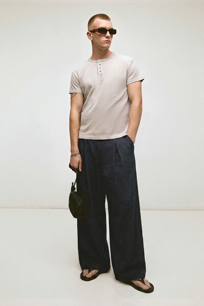 Bershka Mega baggy kareli pantolon