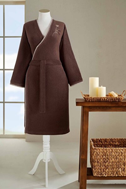 Özdilek Pampas Nakışlı Kimono Bornoz