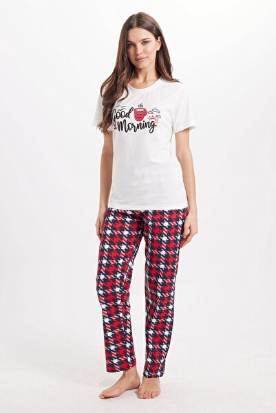 Tudors Women's Regular Fit Classic Cut Cotton Crew Neck Short Sleeve Printed ...