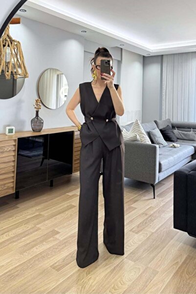 Banu Angay طقم سترة ميريفا باللون البني الحارق