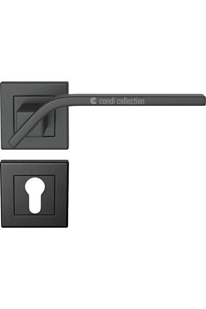 Condi Collection مقبض باب من الفولاذ المقاوم للصدأ ييل أسود ثابت 1401K