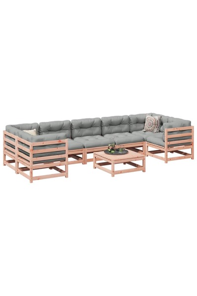 vidaxl Set canapele gradina, 8 piese, lemn masiv brad douglas