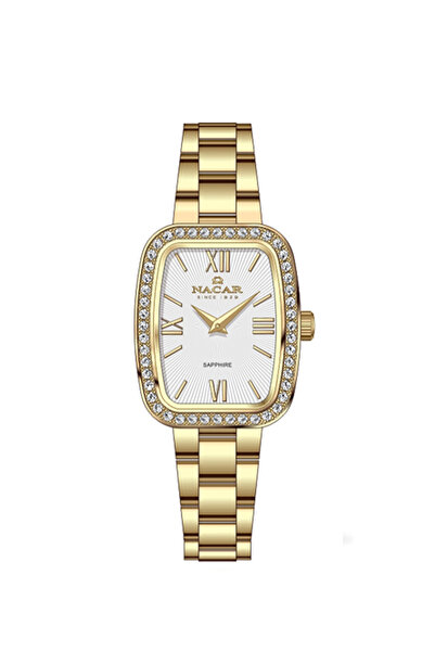 Nacar Sapphire Glass Gold - Silver Women's Watch Nc08-29420739-Dsms