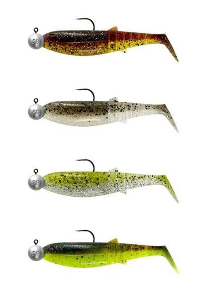Genel Markalar Cannibal Shad 10cm 9gr+10gr #3/0 Clear Water 4+4 Adet Sahte Balık