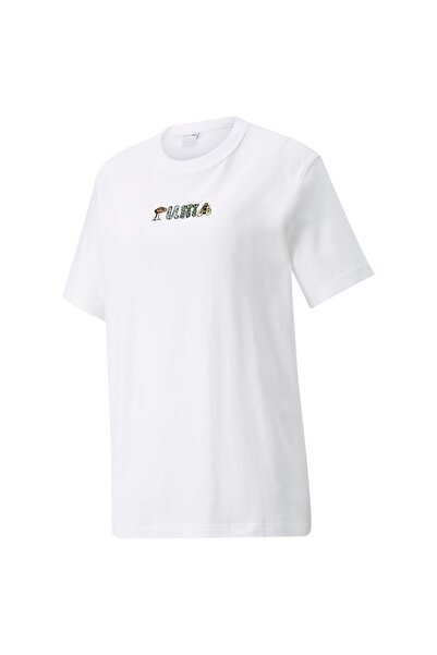 Puma Women's Short-Sleeve Downtown Relaxed Graphic Tee XS