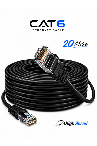 Vwin 20 Metre Cat6 İnternet Ethernet Ağ Kablosu Cat6 Utp Patch Lan Kablo High...