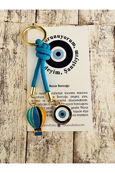 Talia&Talia Nazar Beaded Balloon Keychain – Meaningful Gift, Birthday & Baby ...