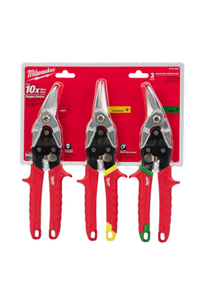 Milwaukee Ergonomic Handle Aviation Snips Set 10inch