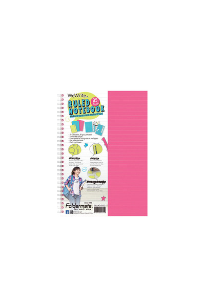 FOLDERMATE 5 Subject Notebook A4 150 Sheets BX8 RWW