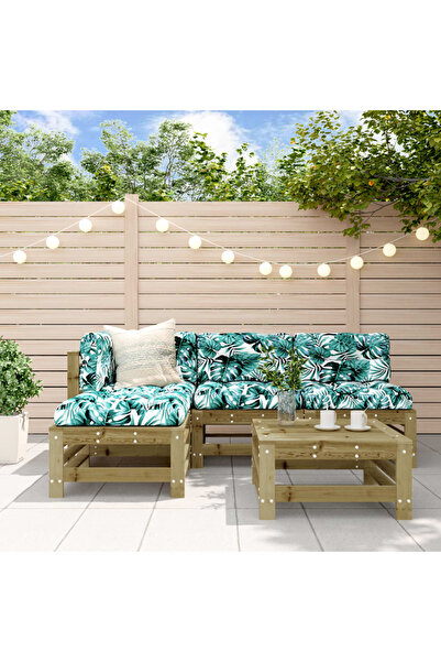 vidaxl Set mobilier relaxare pentru gradina 5 piese lemn de pin tratat
