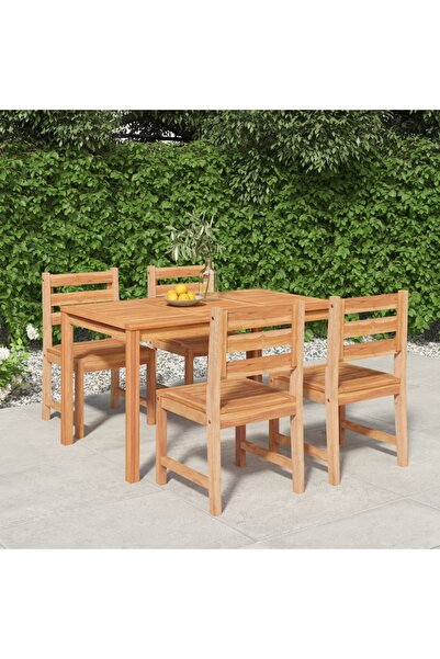 vidaxl Set de sufragerie de gradina, lemn masiv de tec, 5 piese