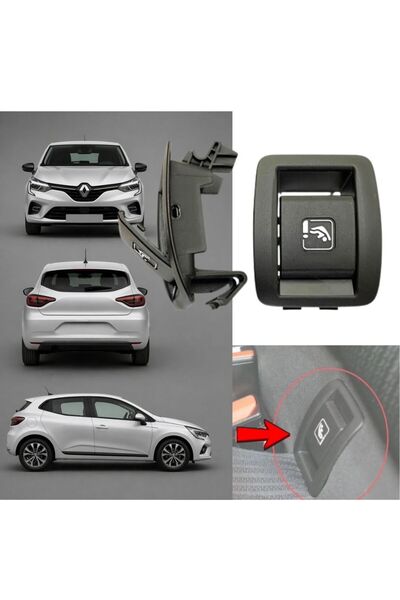 ZETOTO Renault Clio 5 Arka Koltuk Isofix Kapağı 1 Adet