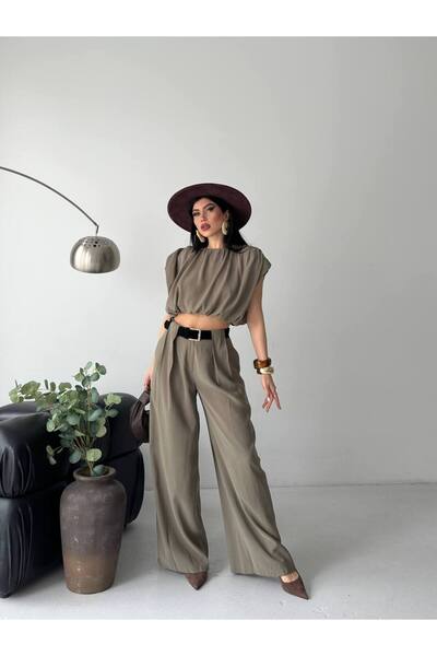 ZF BUTİK Women's Premium Belted Casual Suit