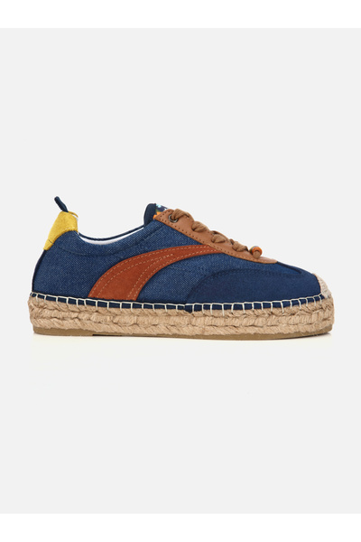 SU14 Nox Lacivert Kadın Düz Espadril Sneaker