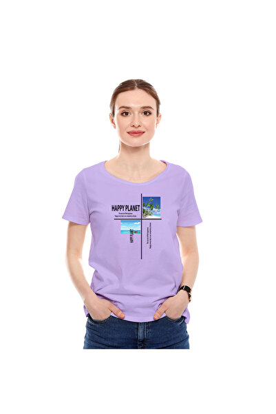 not Unisex Printed Design T-Shirt (Happy Planet)| For Couple | Round Neck Regular Fit T-shirt