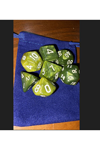 zerzembe DND EPOKSİ Frp Zar Seti 7li Set Dnd Zarı Dungeons And Dragons Masaüs...