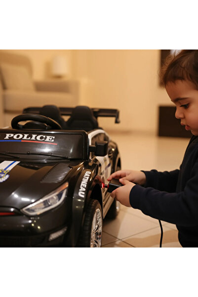 Generic Electric Police Car for Kids - 12V Ride on Car with Remote Control, L...