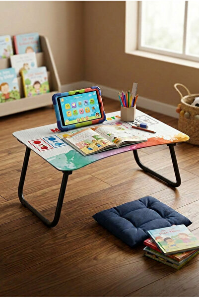 Zevahir Home Foldable Glass Children's Laptop Stand - Learning Colors Educati...