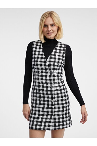 ORSAY White and black women's checked dress