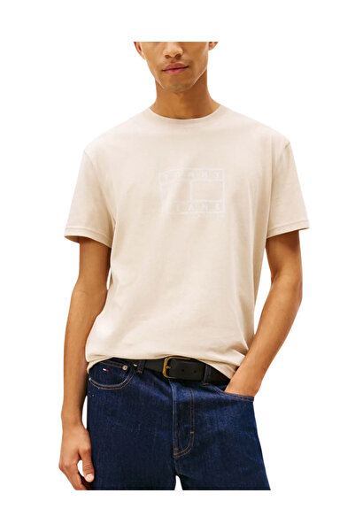 Tommy Hilfiger Ανδρικό T-shirt Μπεζ Tommy Jeans DM0DM22317-ABY