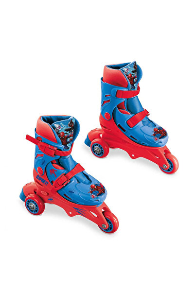 Feyza Oyuncak Spider-Man Inline 3-Wheel Roller Skates 29-32 Number Adjustable...