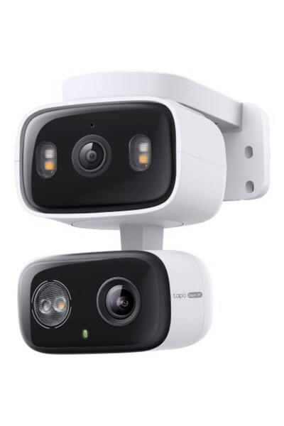 TP-LINK Cameră de securitate cu lentilă dublă, Pan/Tilt, pentru interior/exte...