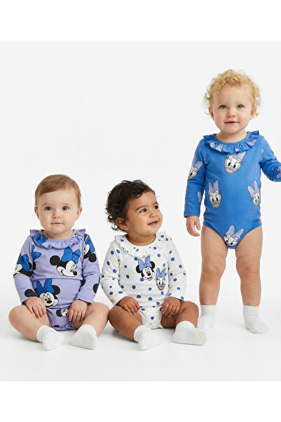 bonfino disney 100% Cotton Onesies with Minnie Mouse & Daisy Duck Prints (Pac...