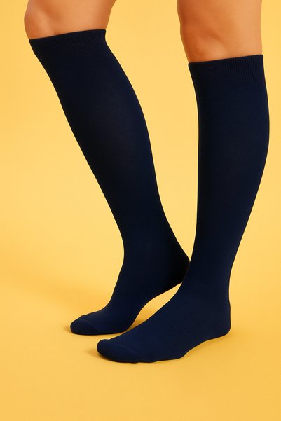BONY SOCKS Basınçlı Dizaltı Çorap Lacivert
