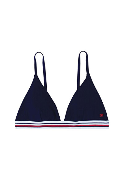 Tommy Hilfiger Top de bikini de damă cu dungi și model triunghiular M