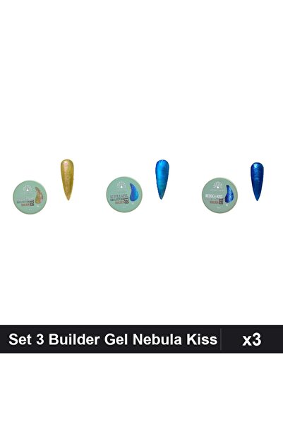 Makeup Set 3 Builder Gel Nebula Kiss 15g, Nuante 06 15 16, Constructie Unghii...