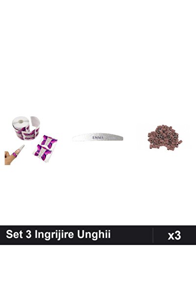 Makeup Set 3 Ingrijire Unghii - Sablon Fluture 300buc, Pila Emma 120/150, Rez...