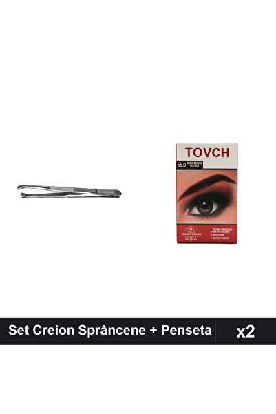 Makeup Set 2 Creion Sprâncene One Group + Penseta Profesională Neagră, Nuanță...